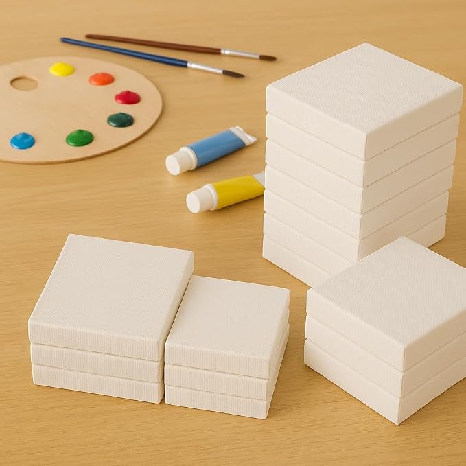 LWR CRAFTS Mini Stretched Canvas 3" X 4" Pack of 10