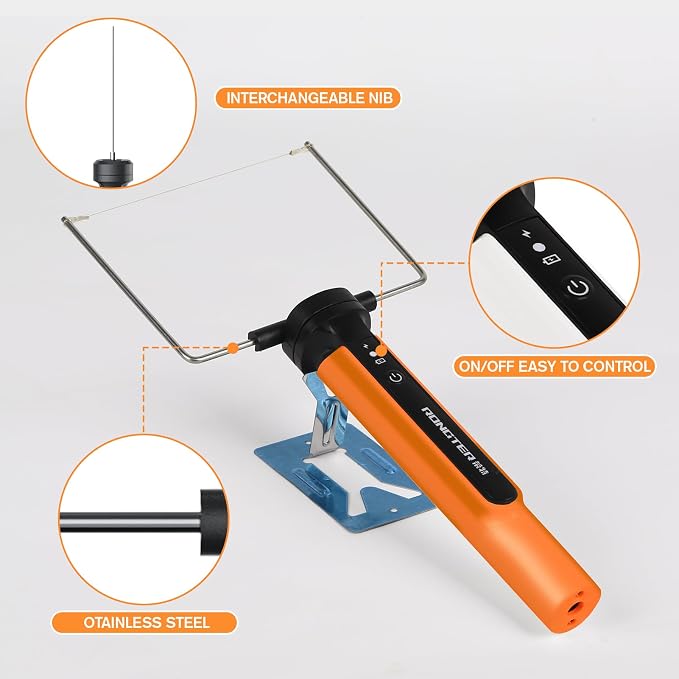 Hot Wire Foam Cutter Kit for Styrofoam with Case (Toolbox Orange)