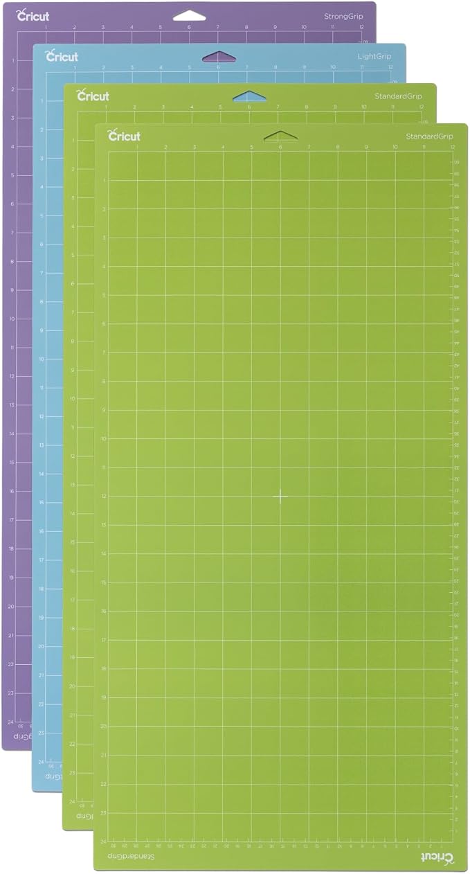 Cricut Cutting Mat Variety Pack (4 Count, 12in x 24in) | For Explore & Maker Machines - Includes 2 StandardGrip, 1 LightGrip, 1 StrongGrip