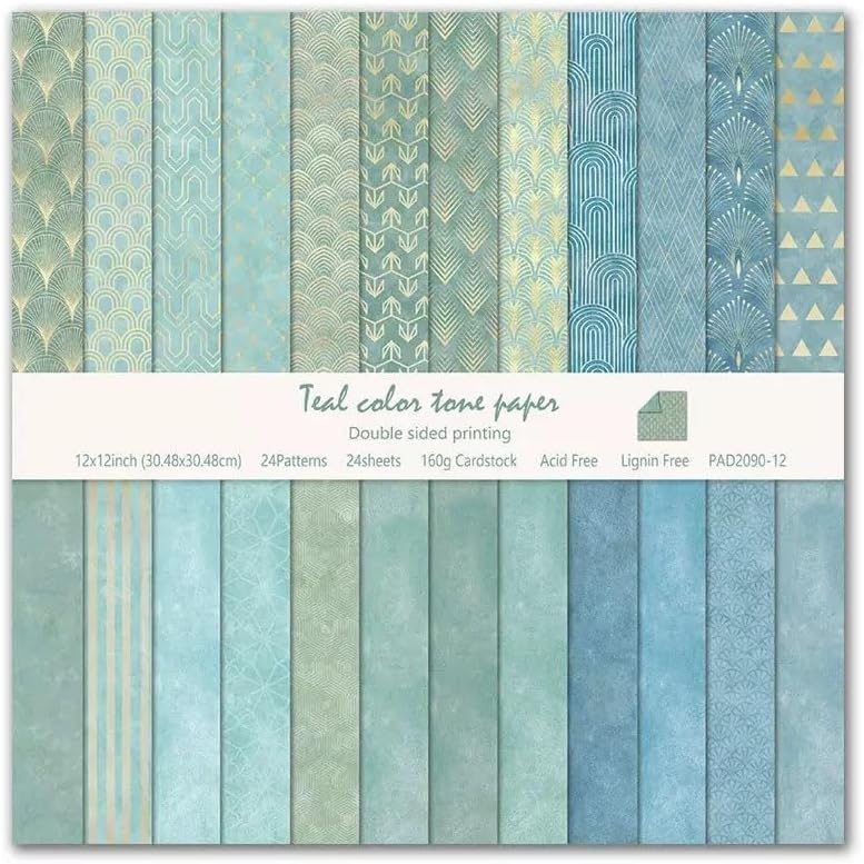 Boho Scrapbook Paper Vintage Flower Pattern Papers Pad 12×12,24 Sheets Double-Sided Bobo Floral Scrapbooking CardStock Paper Pad for Holiday Cardmaking DIY Origami Papers.