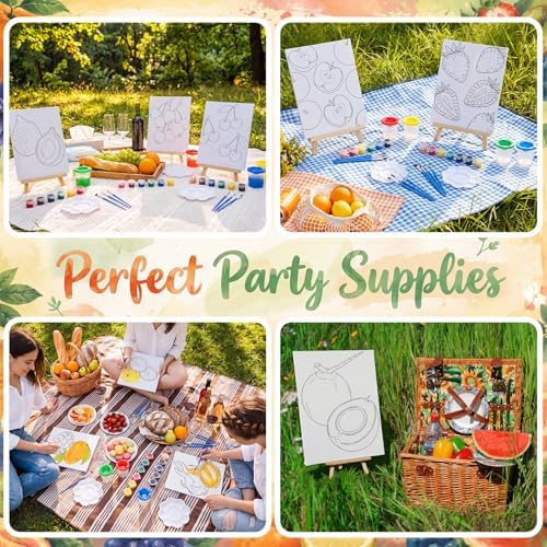 Sherr 140 Pcs 20 Set Pre Drawn Canvas Painting Kit, Fruit