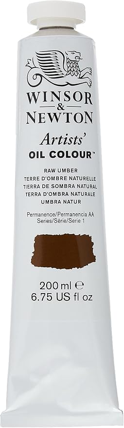 Winsor & Newton Artists' Oil Paint, 200ml Tube, Raw Umber