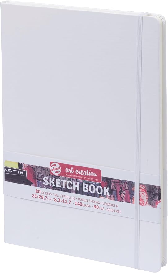 Talens Art Creation Sketchbook, White, 80 Sheets, 8.3 x 11.7 in