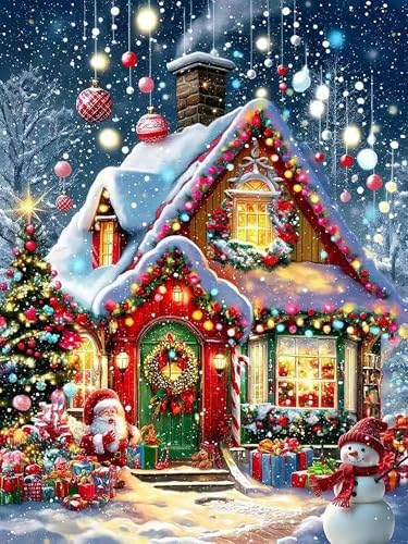 Christmas Diamond Art Kits for Adults,Diamond Painting Kits for Beginners