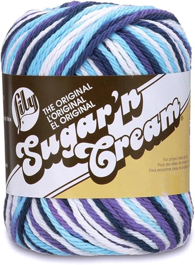 Lily Sugar'n Cream Ombre Yarn for Dishcloths, Cream Moondance Yarn, 6-Pack
