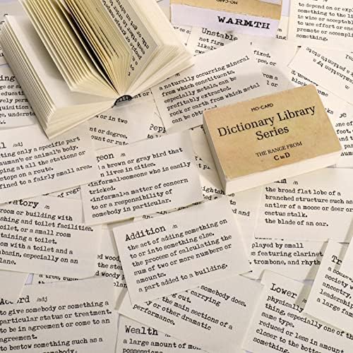 800pcs Vintage Scrapbook Paper, Mini Dictionary