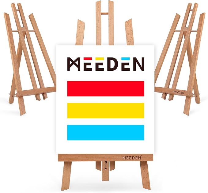 MEEDEN Table Easel Stand for Display: 3 Pack 20 Inch Beech Tabletop Easel