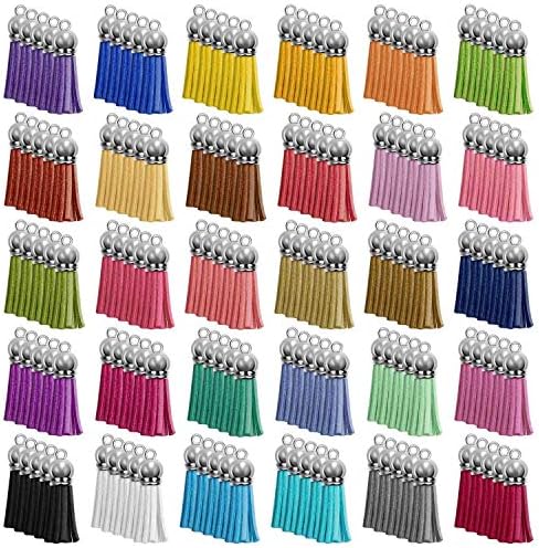 Cridoz 300pcs Tassels for Jewelry Making, Keychain Charms Bulk for Crafts, Resin Keychains, Acrylic Blanks, Bangles Bracelets, Earrings and Jewelry Making
