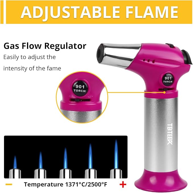 TBTeek Kitchen Butane Torch with Safety Lock for Baking, Crafts & Steak
