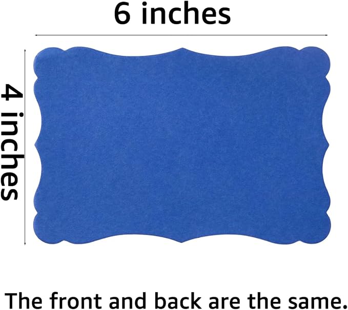 50 Pack Blank Kraft Greeting Cards, Blue, 4x6IN