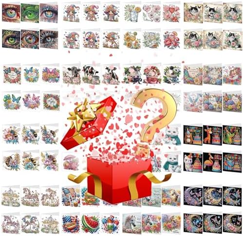 24 Pack Diamond Art Cards Surprise for Birthday & Daily Greetings