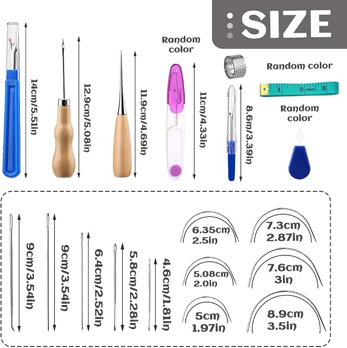 BUTUZE Upholstery Repair Kit, Leather Sewing Kit, Sewing Waxed Thread