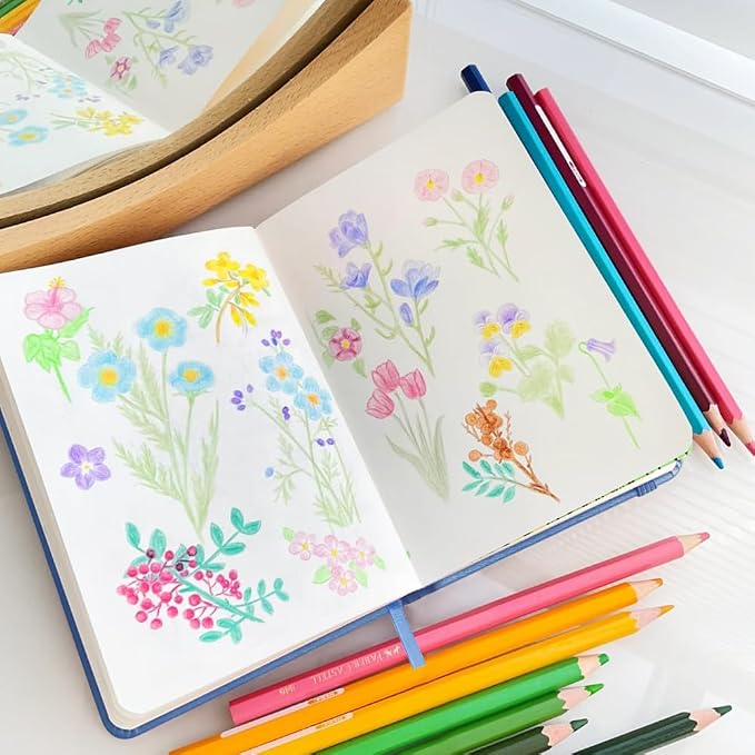 5.7x4.1in Hardcover Blank Sketchbook for Drawing 180gsm 96Pages,Dark Blue