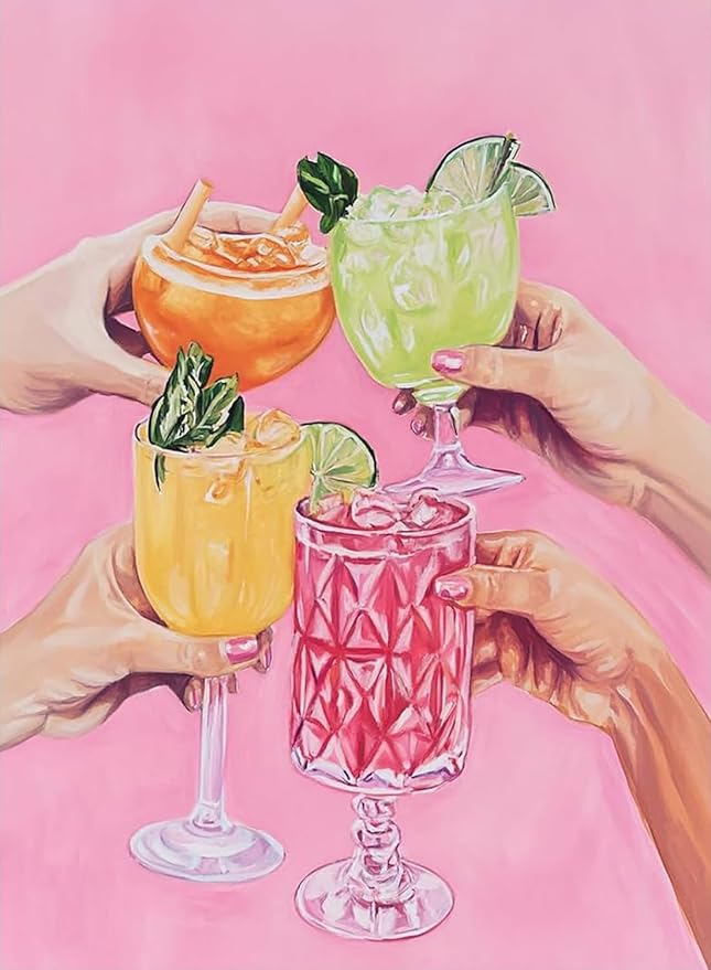 DAZZLEDOTS Diamond Art Kits, Colorful Cocktails Diamond Painting Kits