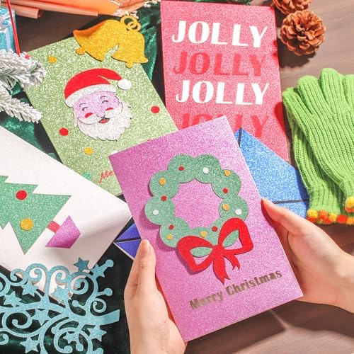 40 Sheets 20 Colors Glitter Cardstock 92lb Thick Sparkle Paper 8.5" x 11"