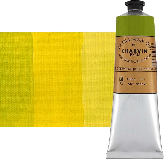 Charvin Extra Fine Oil Paint, Anise 150 ml - Triple-Milled, Rich Texture, Poppy Oil-Based, Light-Fast, Handmade, Archival Quality