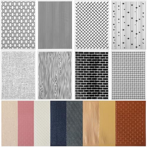 8 Pcs Geiseralie Embossing Folders for Card Making,Vintage Style