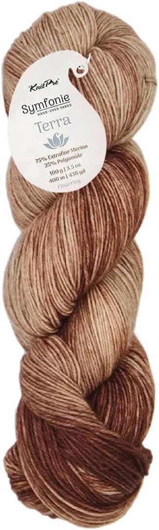 KnitPro Symfonie Fingering Weight Merino Wool Yarn 100g, Mocha