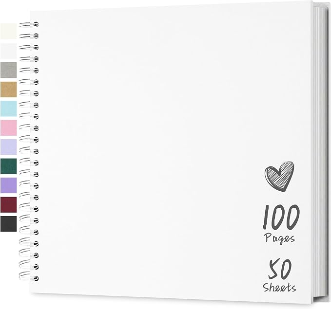 Scrapbook Photo Album 12"x12" 50 Sheets 100 Pages Hardcover Kraft Paper