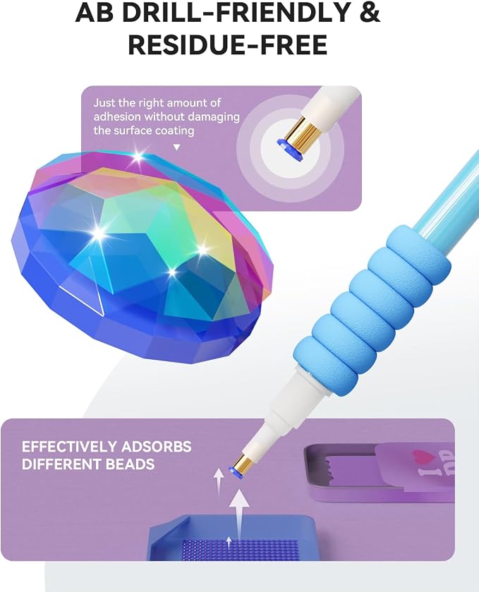 ARTDOT Strong Adsorption Putty Wax for Diamond Art Kits for Adults,Large Size Glue with Sealed Storage Box for Diamond Painting Accessories and Tools