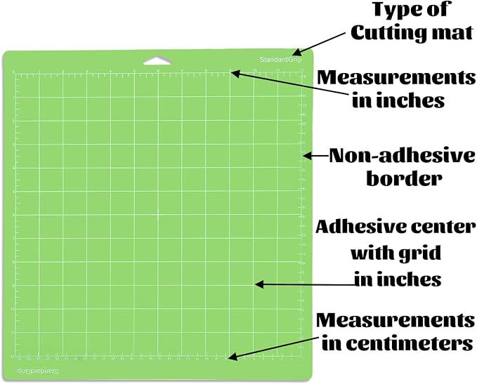 THANMAO Cutting Mat with Cricut Explore Air 2/Air 3 /Maker/Maker 3/4 Cutting Machines, 3 Packs Cut Mats Replacement Accessories for Cricut, Premium PVC Material with Grid Lines