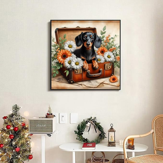 Axquilon Dog Diamond Art Kits for Adults 12x12In