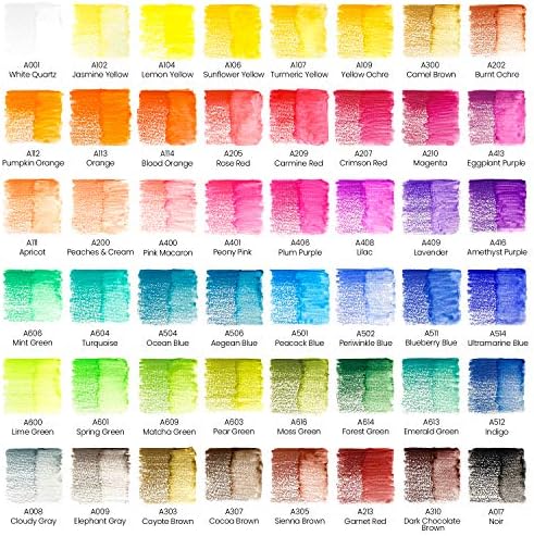 ARTEZA Watercolor Pencils, Set of 48, Water-Soluble Pencils for Drawing