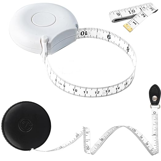 Tape Measure Body Measuring Tape 80inch/205cm Lock Pin Retract Tape Measure for Tailor Fitness Clothes Sewing Handcrafts Weight Loss Body Measurement