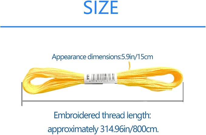 24 Colors Embroidery Thread Set with DMC Codes - 8m Each Skein, Premium Cotton Sewing Floss for Cross Stitch & Needlecraft