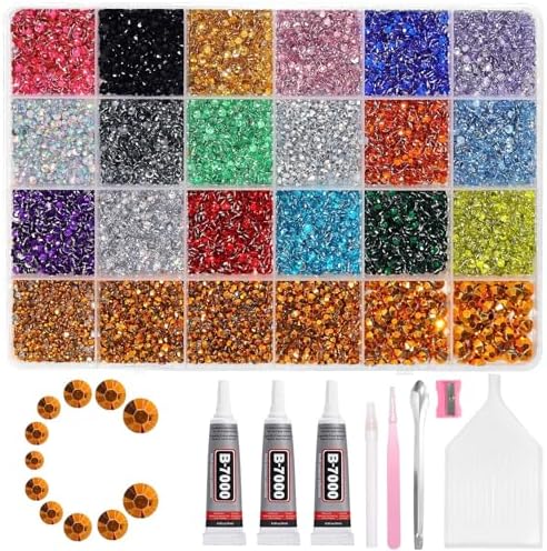 28000 Pcs Color Rhinestones Bedazzling Kit, Resin Bedazzling Rhinestones