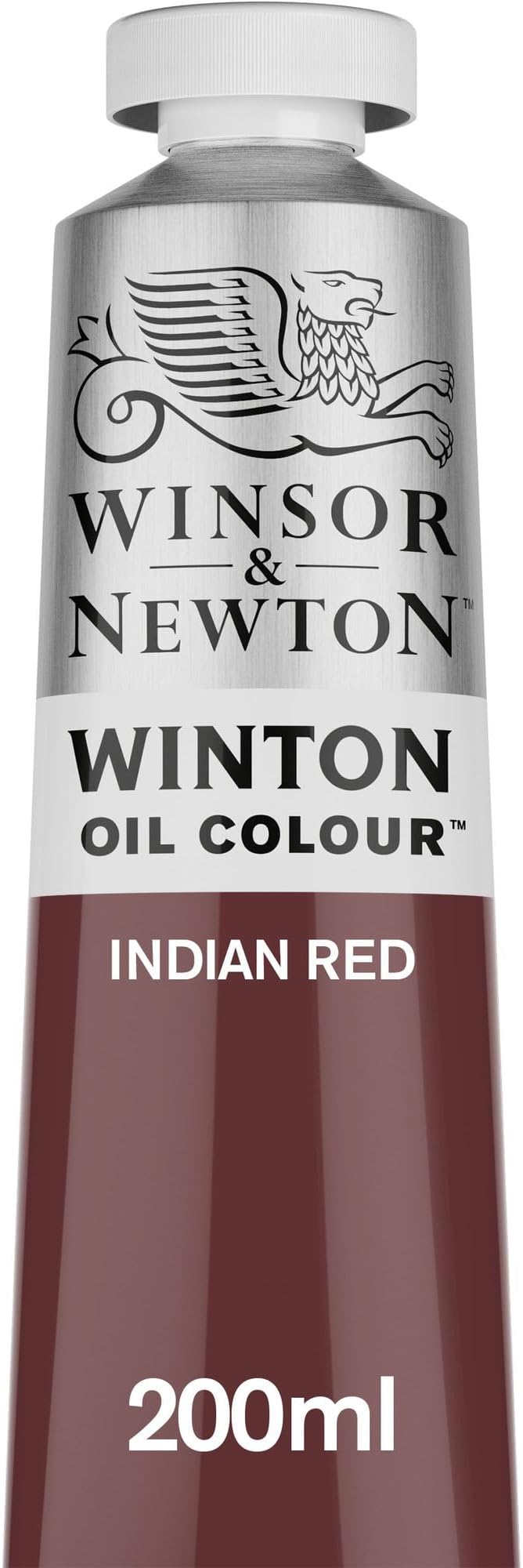Winsor & Newton Winton Oil Color, 200ml Tube, Indian Red | High-quality pigments, Durable, Lightfast, Permanent, Uniform Consistency, Great Pigment Load