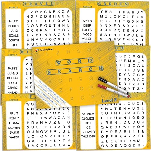 Keeping Busy Word Search 2 Dementia Activities for Seniors | Alzheimer Products for Elderly Patients | Fun Memory Game Toy & Cognitive Brain Puzzle for Senior Citizens w/Memory Loss or Alzheimers