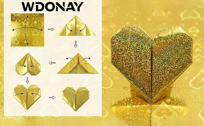 150 Sheets Shiny Origami Paper Square Shiny Laser Origami Mixing Colors Folding Paper for DIY Paper Cuts Craft Party Decor, 3 Sizes (2.76", 3.94", 5.91")