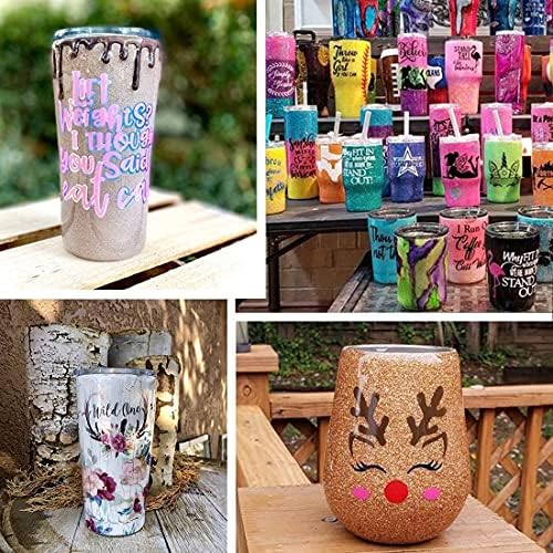 LFSUM 2X Double Cup Turner for Crafts Tumbler,Cup Turners for Tumblers, Cup Spinner Machine Kit,Tumbler Spinner for Epoxy,Glitter Epoxy Tumblers (Rose Gold)