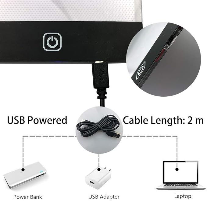 A3S Light Pad for Diamond Painting, Diamond Art Light Board, USB Powered