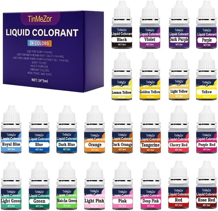Soap Dye 24 Color,Colorant Kit Soap Colorant,Soap Making