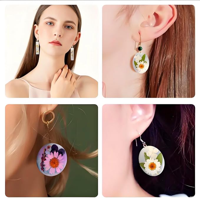 Earring Molds for Epoxy Resin,Resin Jewelry Molds | 10 Resin Molds Silicone for Epoxy & UV Resin, Pendants, Keychains,Necklaces,DIY Jewelry Casting