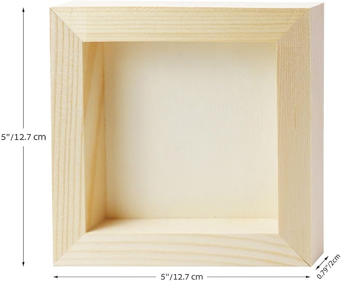 FSWCCK 10 Pack 5 x 5 inch Wood Panel Boards, Unfinished Wood Canvas Panels for Crafts, Painting Canvas, DIY Art Projects, Pouring, Arts Use with Oils, Acrylics