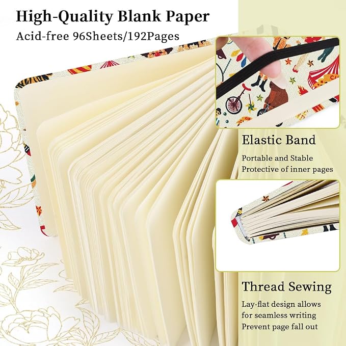 4.8" Pocket Sketch Book,80gsm Hardcover Art Sketchbook for Drawing Journal