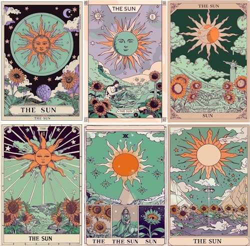 DOTSOPS 6 Pack Tarot Cards Diamond Painting Kits Art Adults Painting Kit