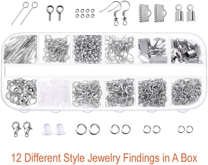 PAXCOO Jewelry Making Supplies Kit with Tools, Wires, Findings for Jewelry Repair and Beading (Pack of 2)