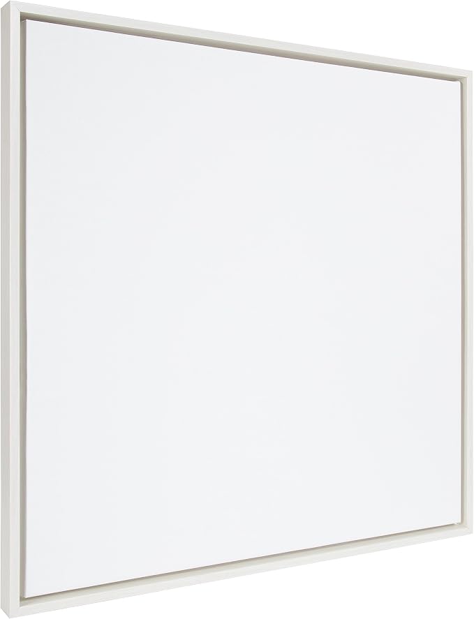 Kate and Laurel Sylvie Blank Framed Canvas Wall Art; 30x30 White; Modern Empty Canvas for Paint-Your-Own Art; Ready to Paint Premium Canvas Already Framed