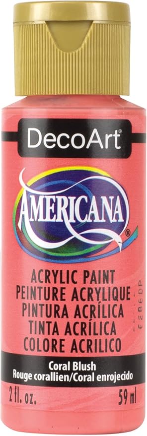 DecoArt Americana Acrylic Paint, 2-Ounce, Coral Blush
