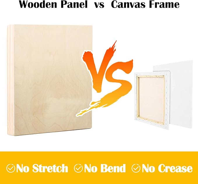 Falling in Art 2 Pack 36x36'' Unfinished Gallery Birch Wood Canvas Panels