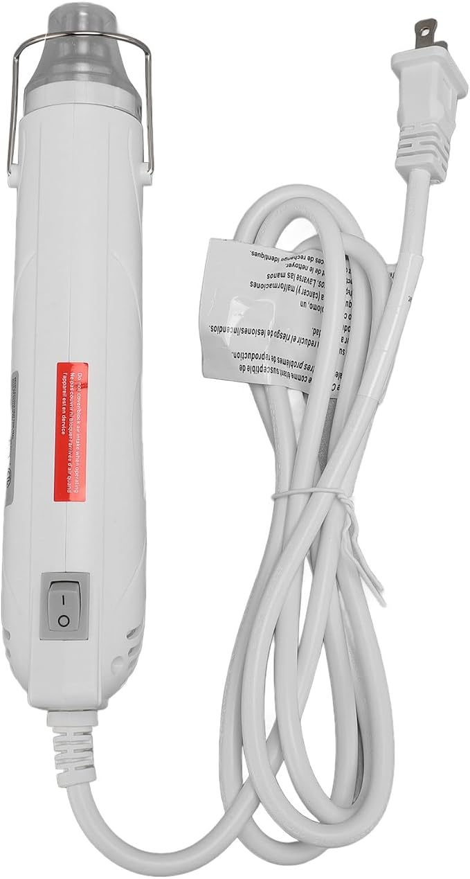 Heat Gun Dual Temperature Professional Heat Tool Mini Handheld Heat Air Gun With 5.7ft Long Cable, Embossing Shrink Packaging Paint Crafts Electronics for Polymer Clay DIY