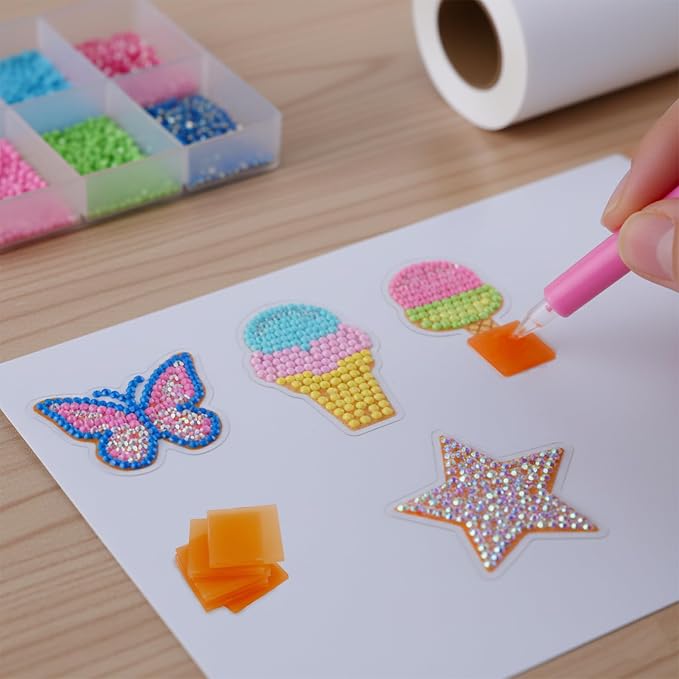 120PCS Diamond Painting Glue Clay, Colorful Clay Wax Painting Tool DIY Diamond Art Accessories and Tools for Embroidery Accessories,2 x 2cm(5 Colors) (Multicoloured)