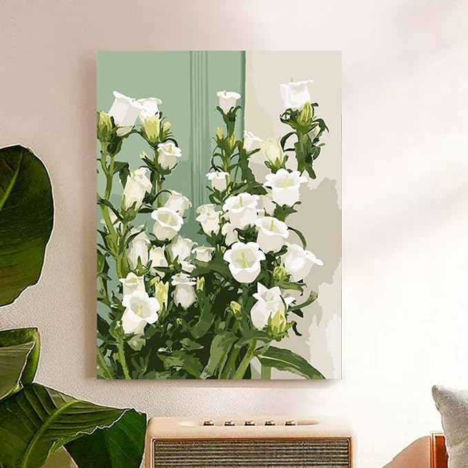 ZRIZQ Flowers Paint by Numbers Kit for Adults Beginner,Lily,16x20