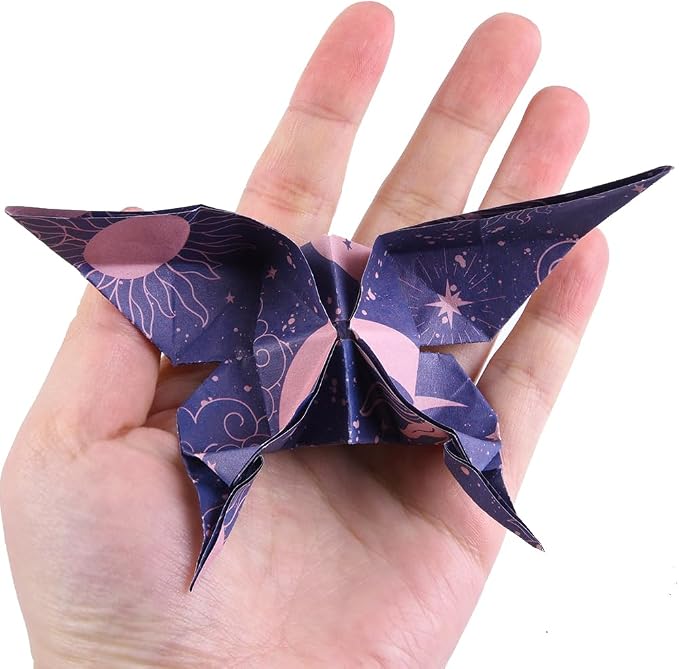 Origami Paper 50 Sheets, 6-Inch Square Double Sided Colored Craft Paper | 70GSM colorful paper,50 Vivid Pattern Origami Kit,DIY Hand Crafts,Arts Creativity,Easy to Fold,No-Fading.Constellation
