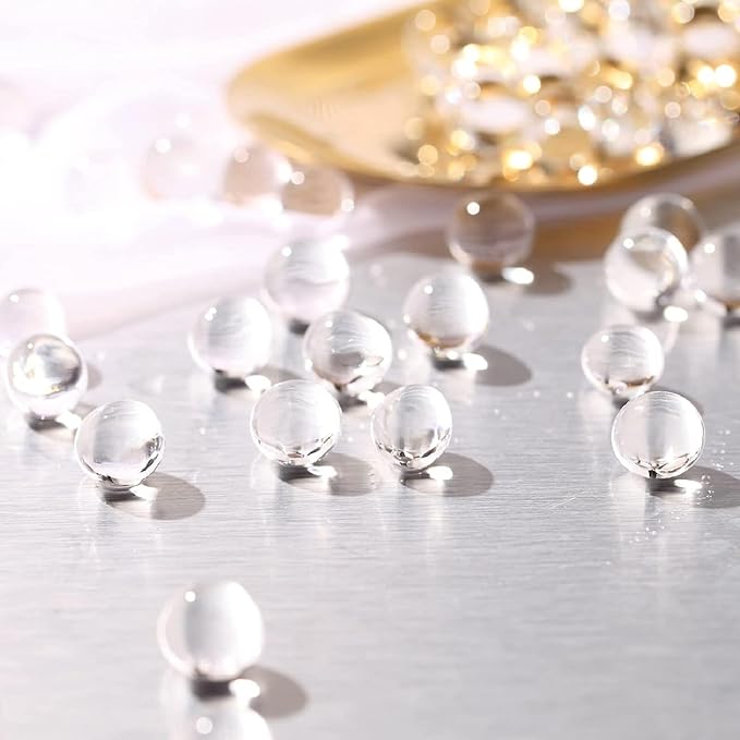 FALAMON 140,000 Clear Beads for Vases, Transparent Vase Filler, Christmas Decoration, Wedding Centerpiece, Floating Candles, Floral Decoration