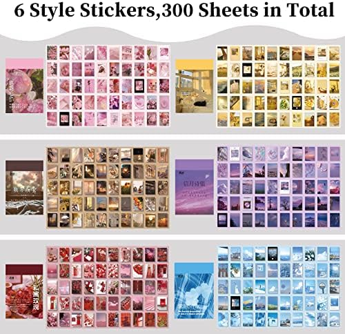 600 Pieces Washi Sticker Set, 12 Set Scrapbooking Diary Planner Album Diary Notebook, Scrapbooking Sticker Journaling Supplies for DIY Arts and Crafts Card Making Laptop Decoration